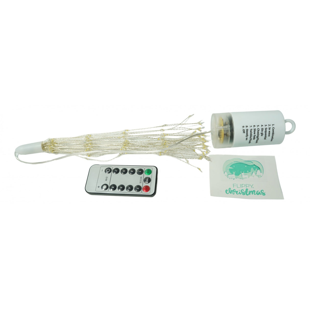 Instalatie Craciun, 200 Led-Uri, Telecomanda 8 Functii, Incarcare Solara, Explozie Fireworks, Fir Cupru, Interior/Exterior
