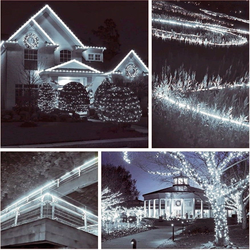 Instalatie Craciun, 22 M, 528 Led-Uri, Furtun Luminos, Rece, Transformator, 8 Jocuri De Lumini, Sectionabila, 220 V