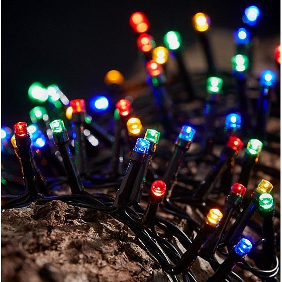 Instalatie Craciun, 22 metri, 200 de LED-uri, Multicolor, cu energie solara, liniar, interior/exterior, Vivimall - vivimall.ro