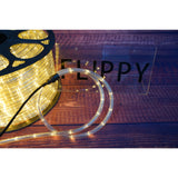 Instalatie Craciun, 24 m, 576 Led-uri ,Furtun Luminos, Alb cald, 8 jocuri de lumini, Transformator, Sectionabila, 220 V, Vivimall - vivimall.ro