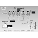 Instalație luminoasă Crăciun 25 m aprinsă noaptea, efect Flash multicolor exterior