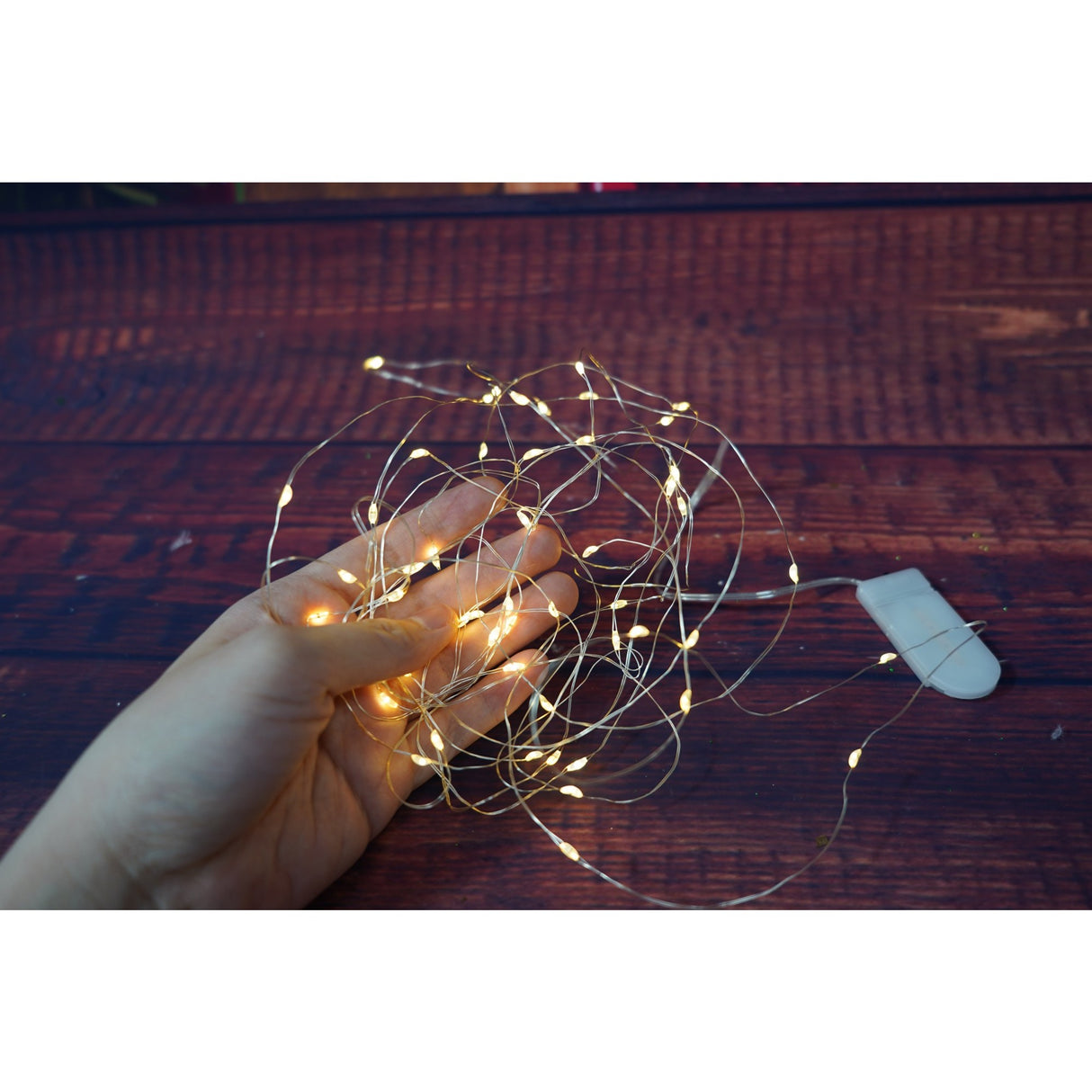 Instalatie Craciun, Liniara, 3 M, Baterii, 30 Led-Uri, Fir Cupru, Interior/Exterior