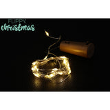 Instalatie Craciun, Liniara, 3 metri, Baterii, 30 LED-uri, Alb Cald, Fir Cupru, Interior/Exterior, Vivimall - vivimall.ro