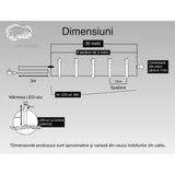 Instalatie Craciun, 30 M, 300 Led-Uri,Liniara, Alb Rece, 8 Jocuri De Lumini, Transformator, Interconectabila, Prelungitor 3 M Inclus, Fir