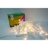 Instalatie Craciun, 30 M, Led-Uri,Franjuri, Flash, Alimentator, Interconectabila, Fir Alb Cauciucat, 220V