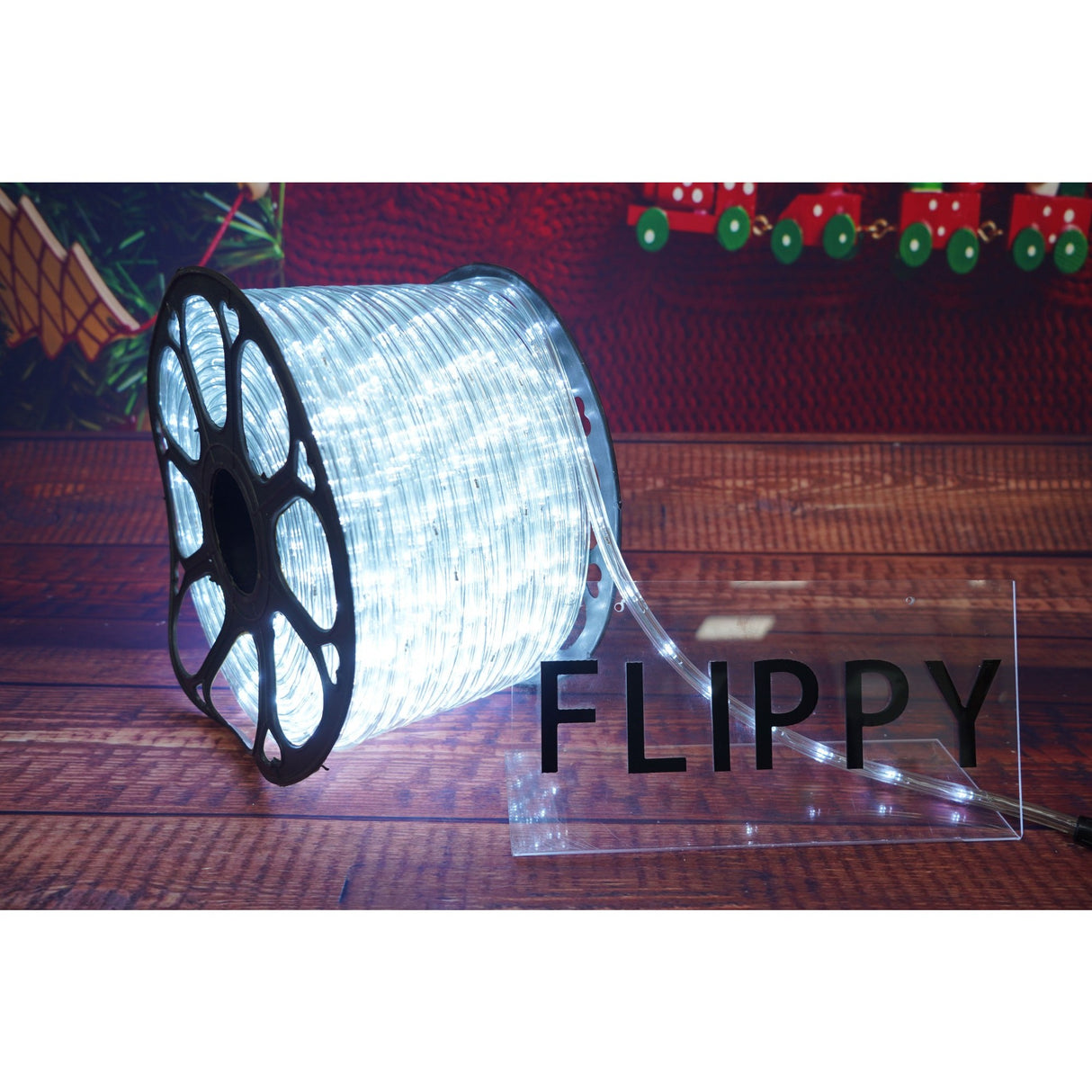 Instalatie Craciun, 38 m, 912 Led-uri, Furtun Luminos, Alb rece, Transformator, Sectionabila, 220 V, Vivimall - vivimall.ro