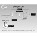 Instalatie Craciun, 40 M, 400 Led-Uri,Liniara, Alb Cald, 8 Jocuri De Lumini, Transformator, Interconectabila, Prelungitor 5 M Inclus, Fir