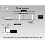Instalatie Craciun, 40 M, 400 Led-Uri,Liniara, Alb Rece, 8 Jocuri De Lumini, Transformator, Interconectabila, Prelungitor 3 M Inclus, Fir
