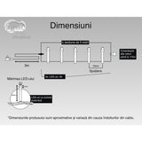 Instalatie Craciun, 5 M, 50 Led-Uri,Liniara, Alb Rece, 8 Jocuri De Lumini, Transformator, Interconectabila, Prelungitor 3 M Inclus, Fir