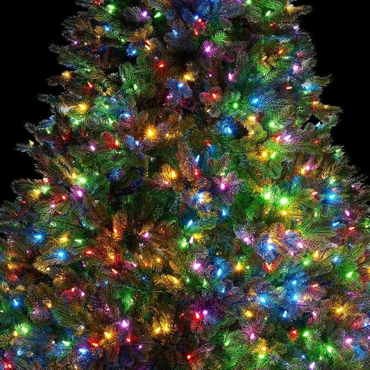 Instalatie Craciun, 5 m, 50 Led-uri ,Liniara, Rosu/Albastru/Rosu/Verde, Flash, Transformator, Interconectabila, Prelungitor 5 m inclus, Fir Verde, Vivimall - vivimall.ro