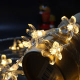 Instalatie Craciun, 5 Metri, 20 Becuri Led Tip Flori De Cires, Pentru Exterior Cu Incarcare Solara
