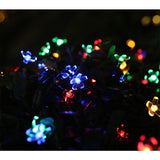 Instalatie Craciun, 5 Metri, 20 Becuri Led Tip Flori De Cires, Pentru Exterior Cu Incarcare Solara