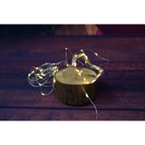 Instalatie Craciun, 5 metri, 50 LED-uri, alb cald, cu baterii, fir cupru, liniar, interior/exterior, Flippy - vivimall.ro