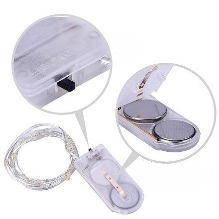 Instalatie Craciun, 5 Metri, 50 Led-Uri, Cu Baterii Cr 2032 Incluse, Fir Cupru, Liniar, Interior/Exterior
