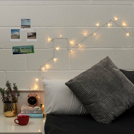 Instalatie Craciun, 55 m, 550 Led-uri ,Liniara, Alb cald, 8 jocuri de lumini, Transformator, Interconectabila, Prelungitor 3 m inclus, Fir Transparent, Vivimall - vivimall.ro