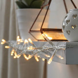 Instalatie Craciun, 55 M, 550 Led-Uri,Liniara, Alb Cald, 8 Jocuri De Lumini, Transformator, Interconectabila, Prelungitor 5 M Inclus, Fir