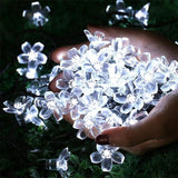 Instalatie Craciun, 6.5 Metri, 30 Becuri Led Tip Flori De Cires, Pentru Exterior Cu Incarcare Solara, Rece