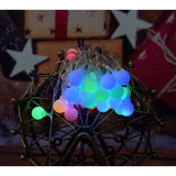 Instalatie Craciun, 6 m, 50 de LED-uri, multicolor RGB, model cu bilute, liniara, cu baterie, interior/exterior, Vivimall - vivimall.ro