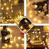 Instalatie Craciun, 6 Metri,40 Led-Uri Cu Ornament Tip Stea, Usb Lung, Fir Cupru, Liniar, Interior/Exterior