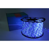 Instalatie Craciun, 62 m, 1488 Led-uri, Furtun Luminos, Alb rece/ Albastru, Transformator, Sectionabila, 220 V, Vivimall - vivimall.ro