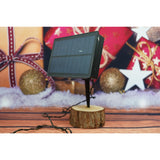 Instalatie Craciun, 8 metri, 50 de LED-uri, alb cald, telecomanda 8 functii, cu energie solara, fir negru, liniar, interior/exterior, Vivimall - vivimall.ro