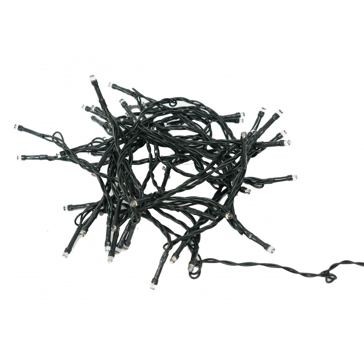 Instalatie Craciun, 8 metri, 50 de LED-uri, alb cald, telecomanda 8 functii, cu energie solara, fir negru, liniar, interior/exterior, Vivimall - vivimall.ro