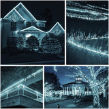 Instalatie Craciun, 76 M, 1824 Led-Uri, Furtun Luminos, Rece, Transformator, 8 Jocuri De Lumini, Sectionabila, 220 V