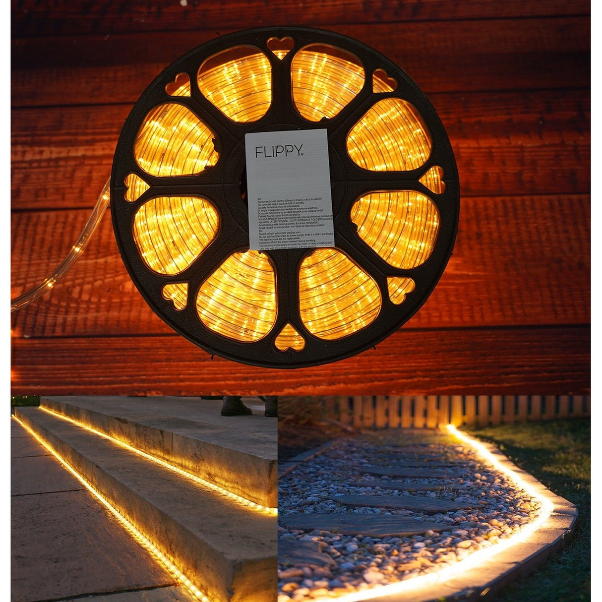 Instalatie Craciun, 80 M, 1920 Led-Uri, Furtun Luminos, Transformator, Sectionabila, 220 V