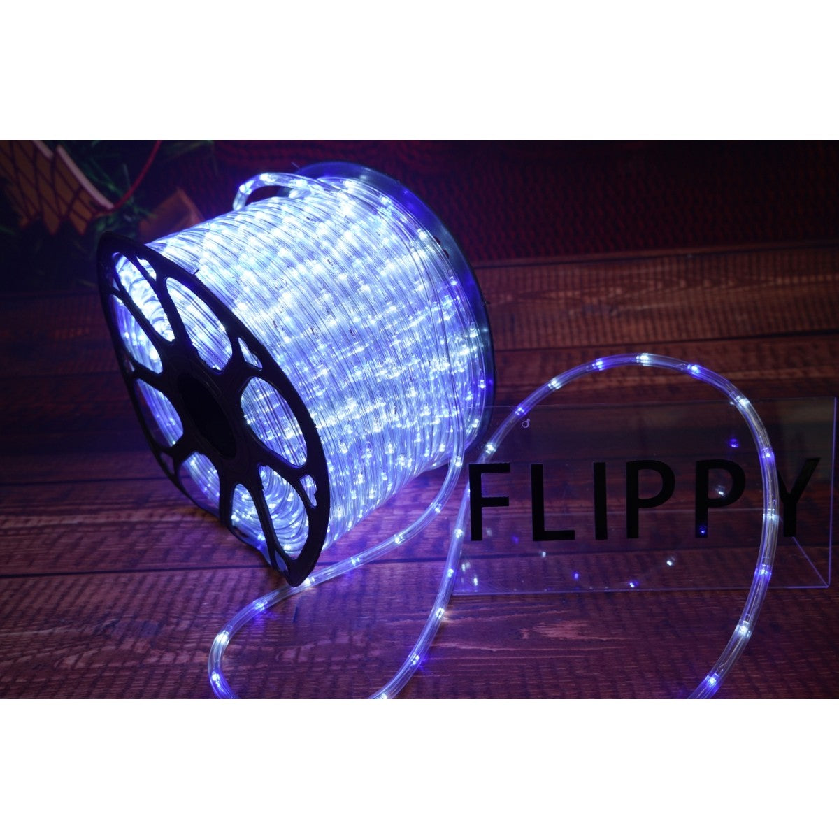 Instalatie Craciun, 80 M, 1920 Led-Uri, Furtun Luminos, Alb Rece/, Transformator, 8 Jocuri De Lumini, Sectionabila, 220 V