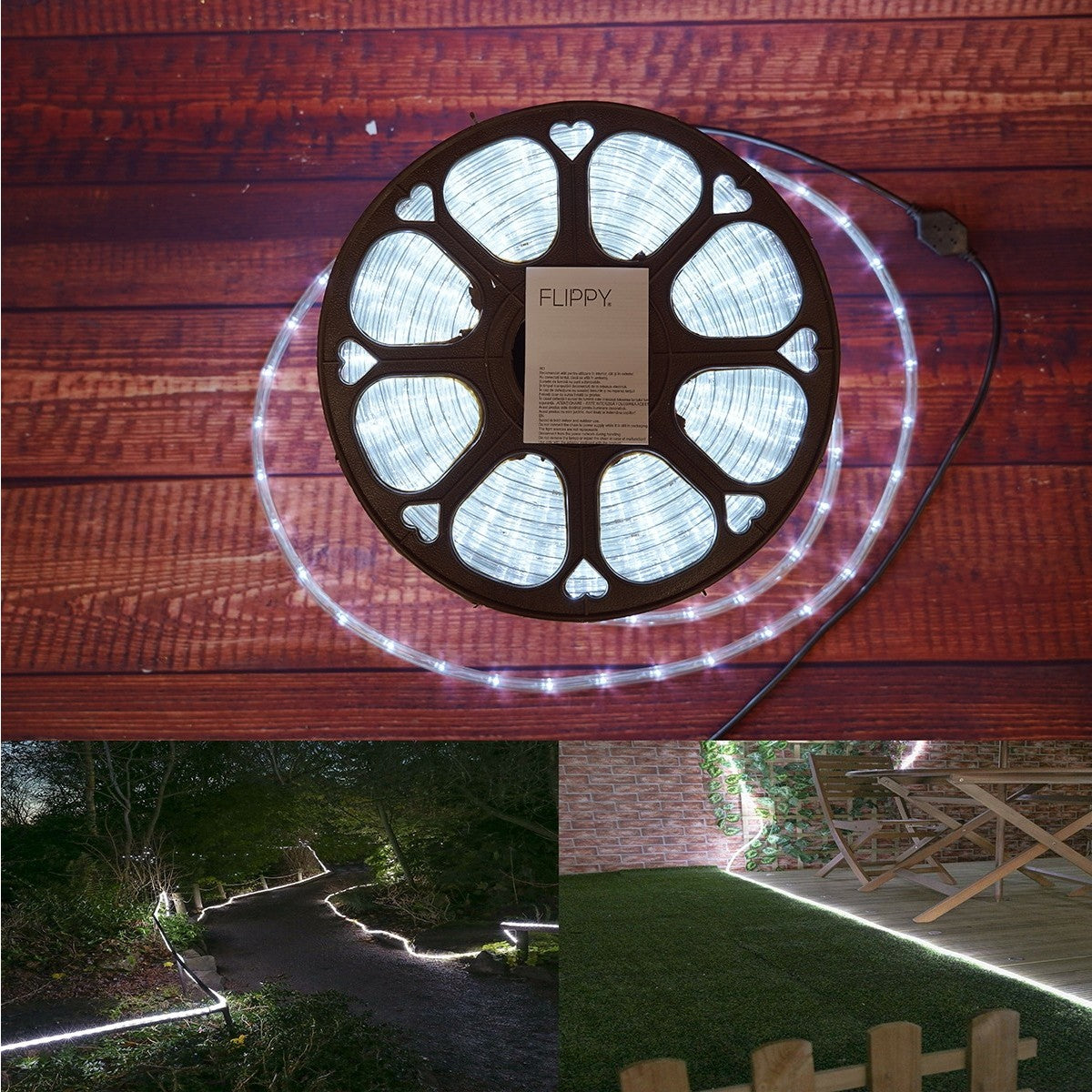 Instalatie Craciun, 80 M, 1920 Led-Uri, Furtun Luminos, Rece, Transformator, Sectionabila, 220 V
