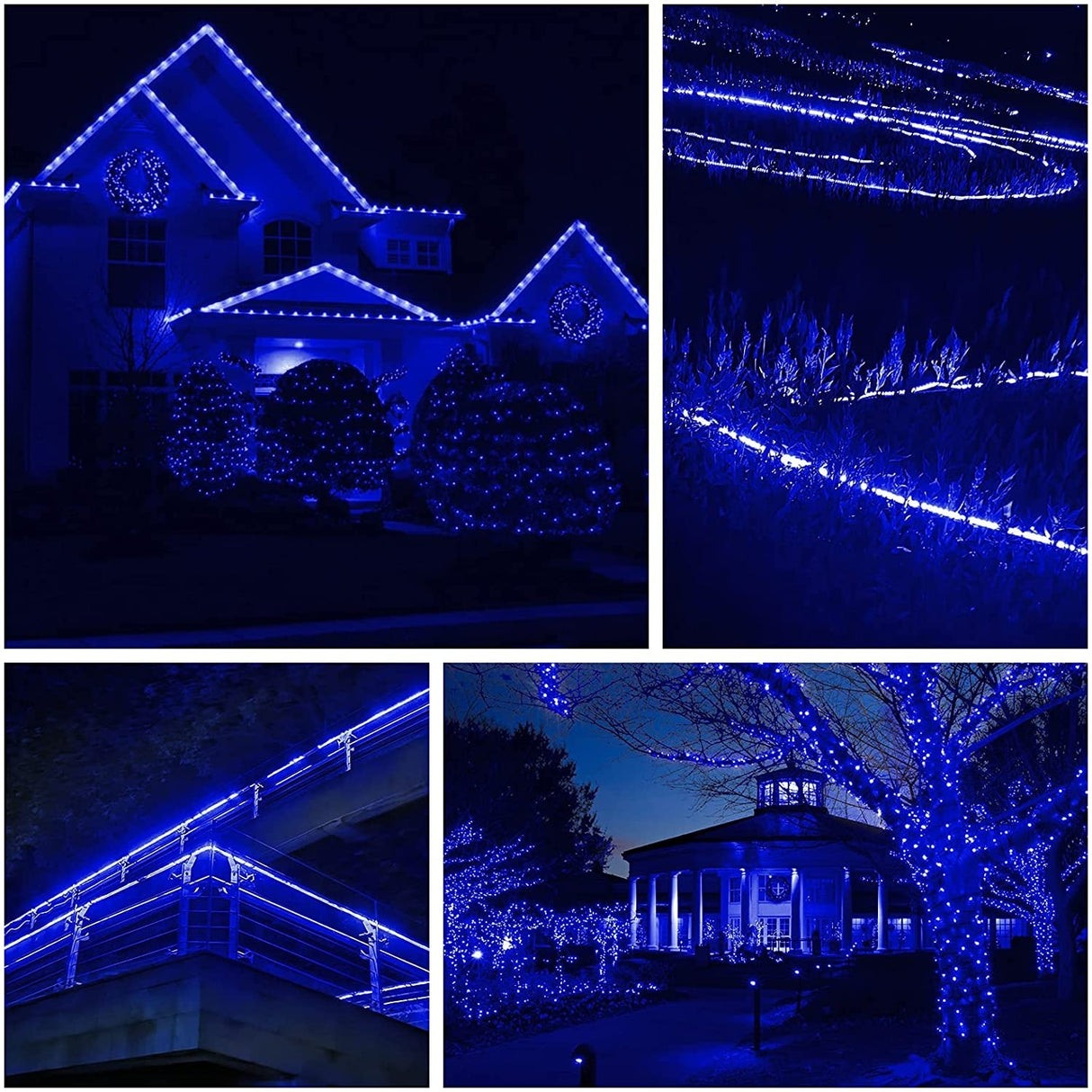 Instalatie Craciun, 80 M, 1920 Led-Uri, Furtun Luminos, Transformator, 8 Jocuri De Lumini, Sectionabila, 220 V