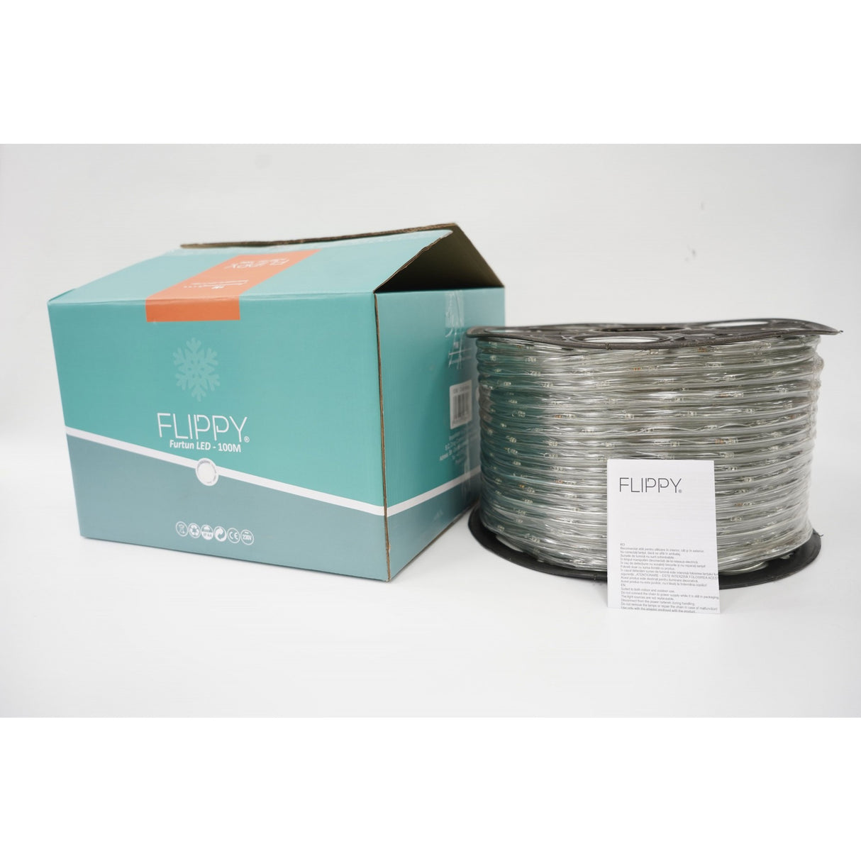 Instalatie Craciun, 84 m, 2016 Led-uri, Furtun Luminos, Alb rece, Transformator, 8 jocuri de lumini, Sectionabila, 220 V, Vivimall - vivimall.ro