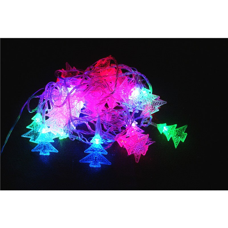 Ghirlanda Luminoasa Cu Bec In Forma De Brazi, 3 Metri, 20 Led-Uri, Forme Din Plastic, Fir, Multicolora - vivimall.ro
