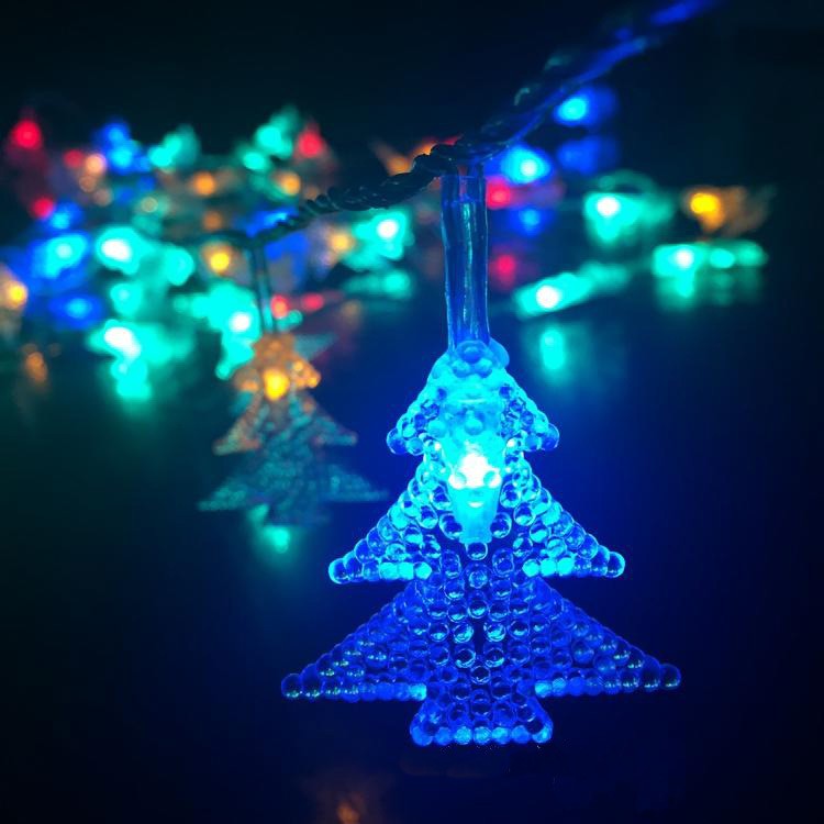 Ghirlanda Luminoasa Cu Bec In Forma De Brazi, 3 Metri, 20 Led-Uri, Forme Din Plastic, Fir, Multicolora - vivimall.ro