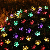 Instalatie Craciun, 5 Metri, 20 Becuri Led Tip Flori De Cires, Pentru Exterior Cu Incarcare Solara