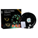 Instalatie Craciun Liniara Cu Transformator, 100M, 1000 Led-Uri, Fir Negru, 8 Jocuri De Lumini