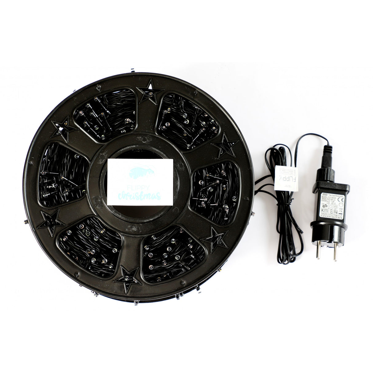 Instalatie Craciun Liniara Cu Transformator, 100M, 1000 Led-Uri, Fir Negru, 8 Jocuri De Lumini