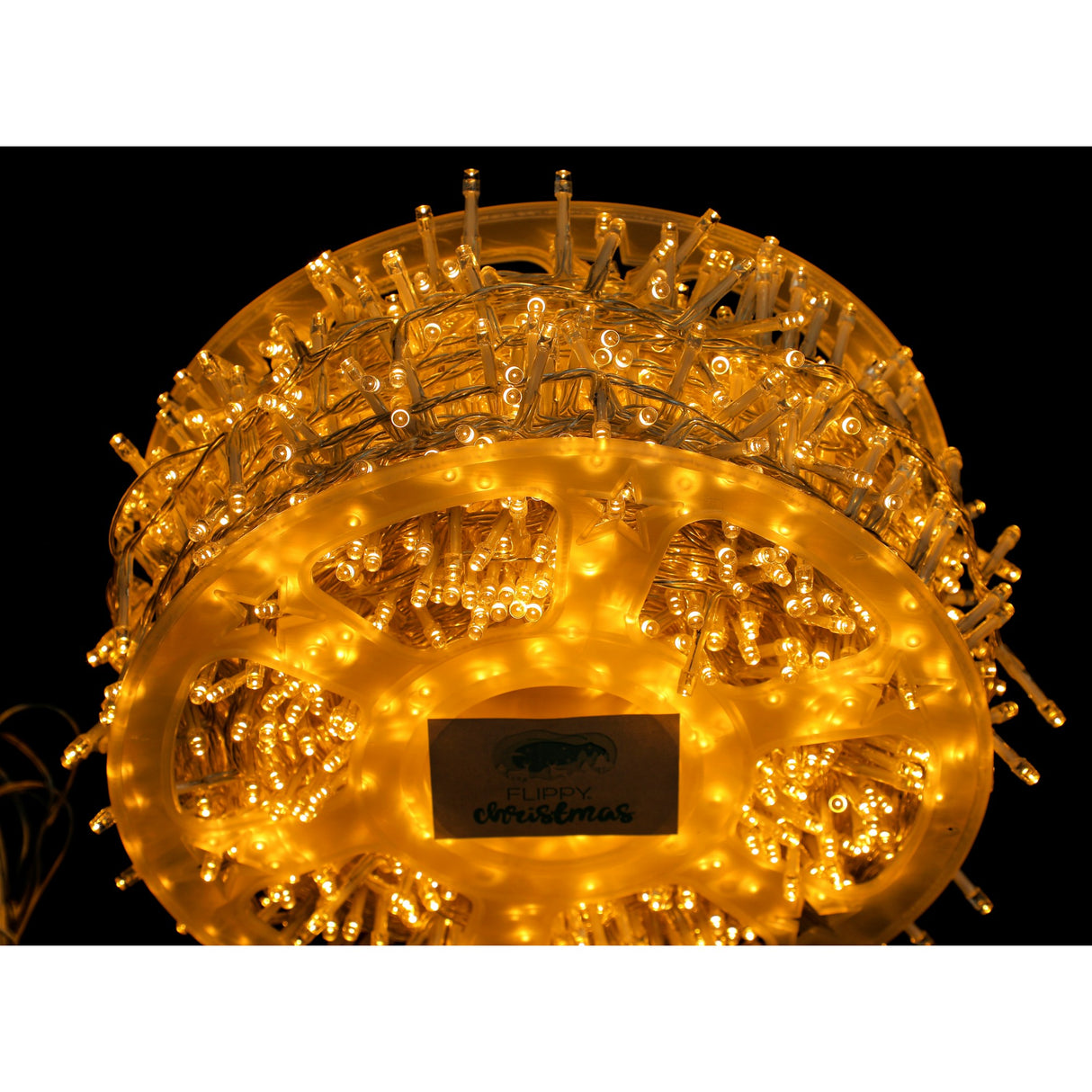 Instalatie Craciun Liniara, Fir, Cu Transformator, 50M, Alb Cald, 2000 Led-Uri, 8 Jocuri De Lumini