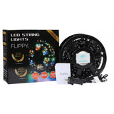 Instalatie Craciun Liniara, Fir Negru, Cu Transformator, 50M, 500 Led-Uri, 8 Jocuri De Lumini