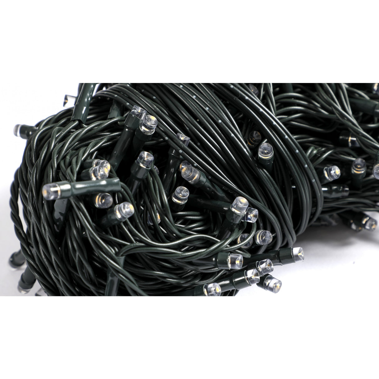 Instalatie Craciun liniara, cu transformator, 20 m, Alb Cald, 200 LED-uri V5, 8 jocuri de lumini, fir verde, Vivimall - vivimall.ro