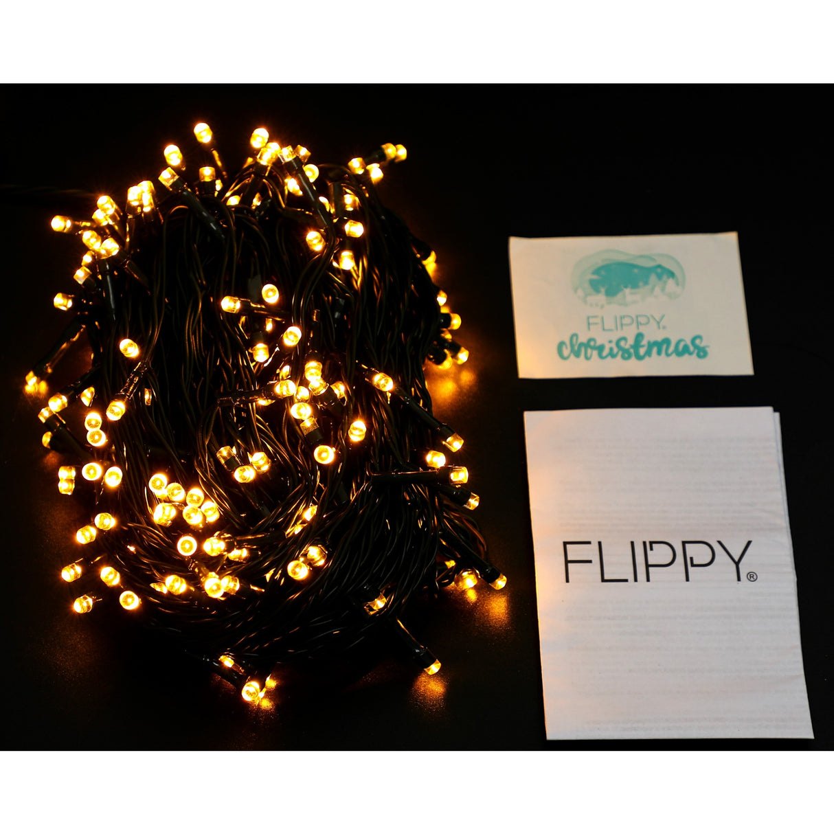 Instalatie Craciun liniara, cu transformator, 20 m, Alb Cald, 200 LED-uri V5, 8 jocuri de lumini, fir verde, Vivimall - vivimall.ro