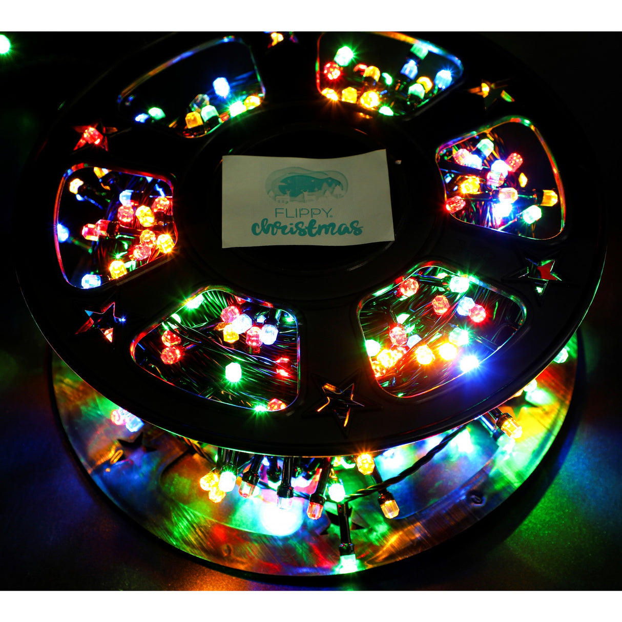 Instalatie Craciun liniara, fir negru, cu transformator, 50m, alb cald, 500 LED-uri V5, 8 jocuri de lumini, Vivimall - vivimall.ro