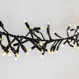 Instalatie Craciun Profesionala de Exterior IP65, 109 m, 1090 Led-uri Mari ,Liniara, Alb cald, Interconectabila, Prelungitor 1.5 m inclus, Fir Negru, Vivimall - vivimall.ro