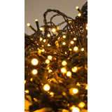 Instalatie Craciun Profesionala de Exterior IP65, 225 m, 5400 Led-uri Mari ,Franjuri, Alb cald, Flash, Alimentator, Interconectabila, Fir Negru Cauciucat, 220v, Vivimall - vivimall.ro