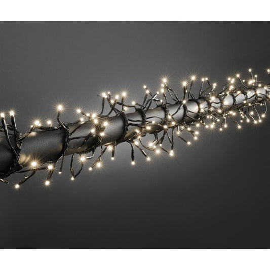 Instalatie Craciun Profesionala de Exterior IP65, 5 m, 50 Led-uri Mari ,Liniara, Alb cald, Interconectabila, Prelungitor 1.5 m inclus, Fir Negru, Vivimall - vivimall.ro