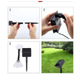 Instalatie Craciun, Solare Tip Picaturi, 50 Led-Uri, 9.5 Metri, Rece, Senzor De Lumina