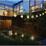 Instalatie Craciun, Tip Globuri De Cristal, 100 Led-Uri, 12 Metri, Energie Solara, Senzor De Lumina