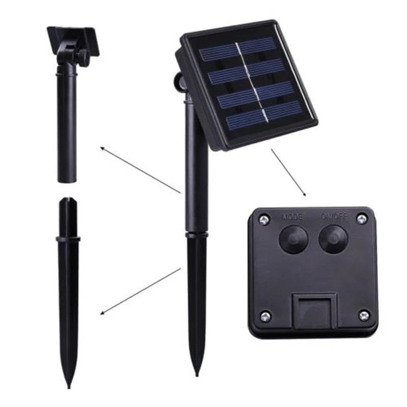 Instalatie Craciun, Tip Globuri De Cristal, 100 Led-Uri, 12 Metri, Energie Solara, Senzor De Lumina