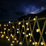 Instalatie Craciun, Tip Globuri De Cristal, 20 Led-Uri, 5 Metri, Energie Solara, Senzor De Lumina