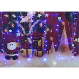 Instalatie Craciun, Tip Perdea, IP44, 1 m x 1 m, 60 LED-uri, Albastru, cu flash, Transformator, Interconectabila, Prelungitor 5 m inclus, Fir transparent, Interior/ Exterior, Vivimall - vivimall.ro